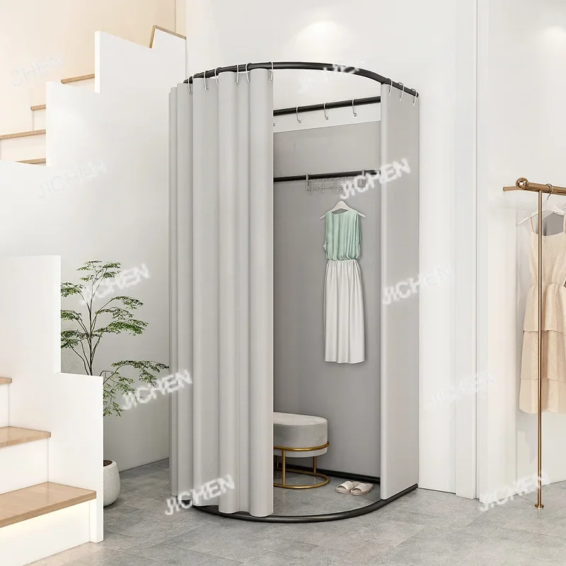 

HZ Мобильная примерочная Магазин одежды от пола до потолка Портативная складная простая гардеробная Витрина Дверная занавеска