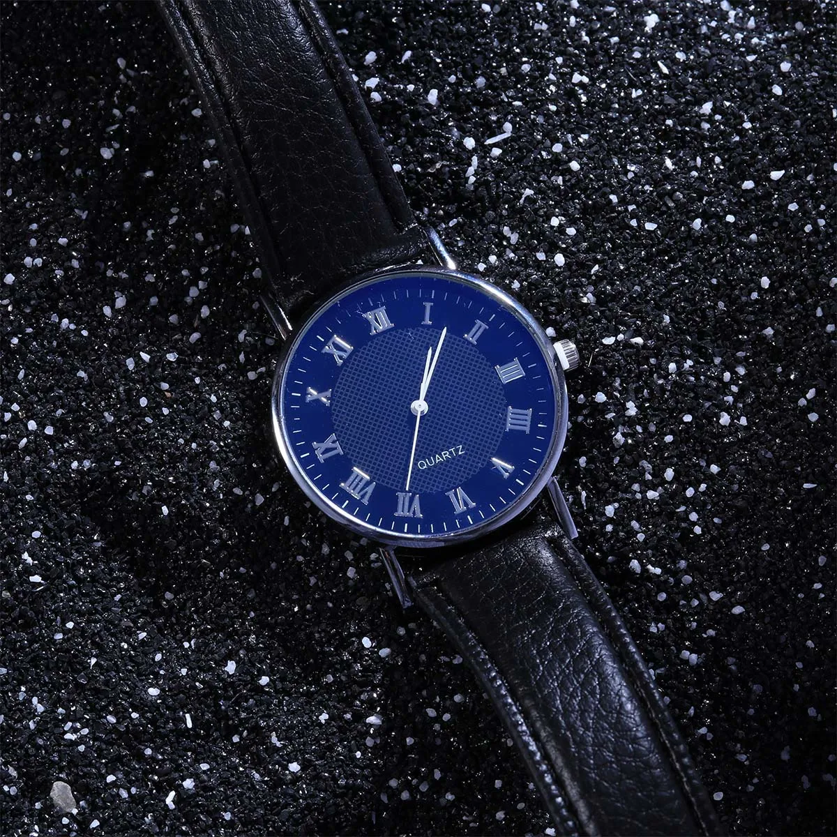 

Men'S Quartz Fashion Trendy Business Student Dress For Wedding Birthday Gift Blue Dial Elegant Minimalist Design