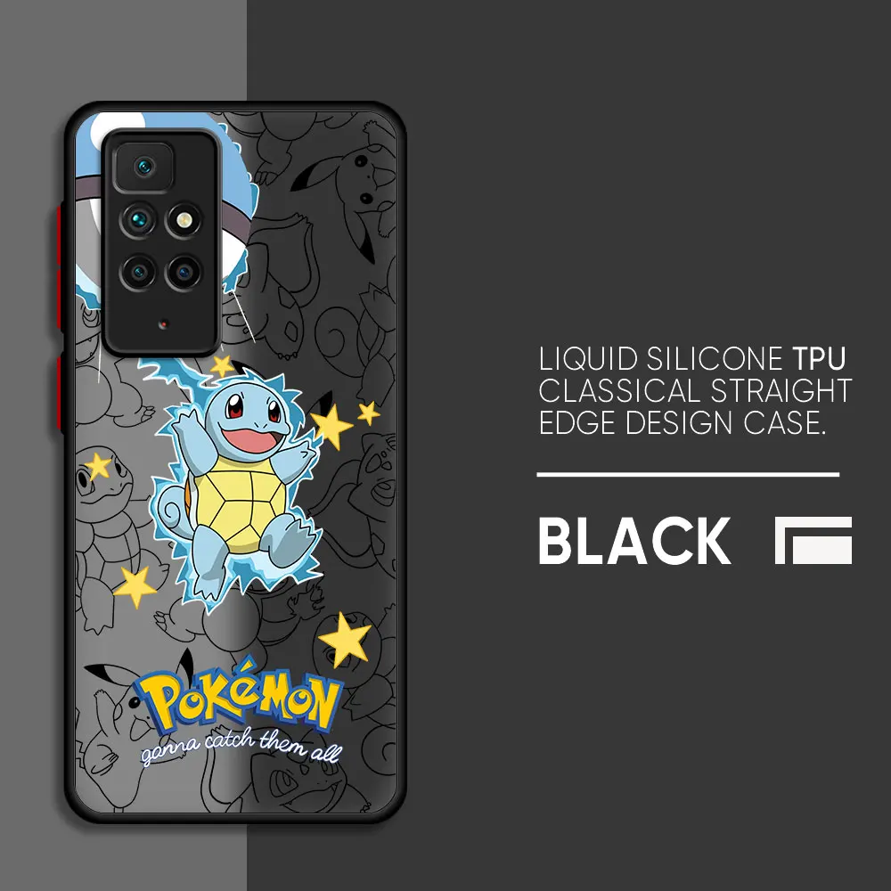 Luksusowe etui na telefon dla Xiaomi Redmi 9C A1 9 A2 12C 10C 10 9A K40 Pro 9T zderzak Pokemon Pikachu kreskówka pokrowiec