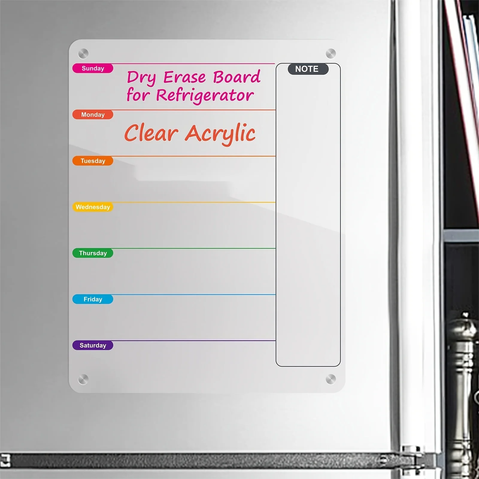 Refrigerator Magnet Stickers Calendar Board Planner Reusable Magnetic Dry Wiping Board Timetable Transparent Acrylic Refrigerato