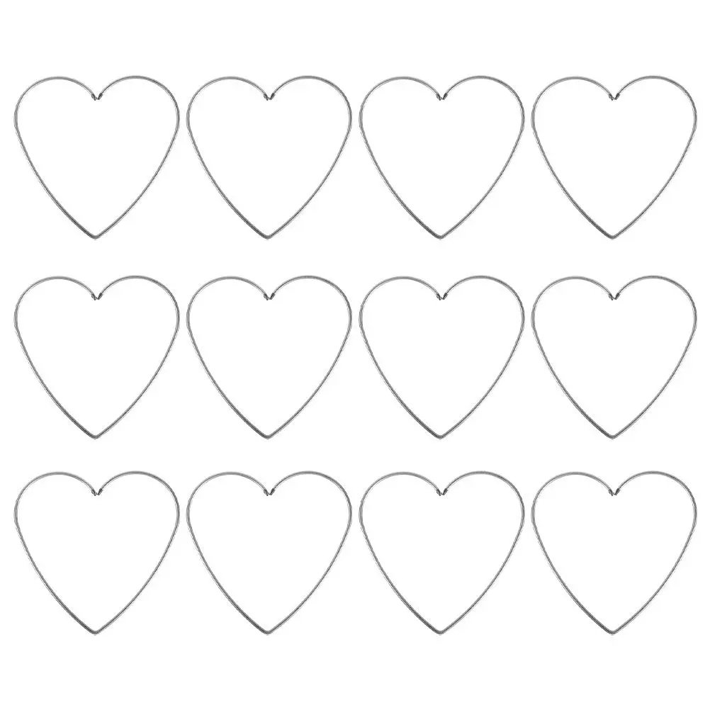 

Набор из 12 металлических колец-ловцов снов в форме сердца для DIY-декора: свадеб, флористики, детских праздников, украшения стен дома