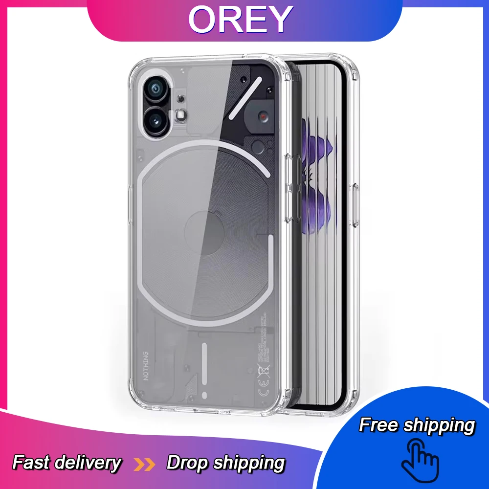 Air-bag Case for Nothing Phone 1 Phone1 6.55 Protective Cover for Nothing Phone 2 Transparent Soft TPU Back Shell Fundas Bumper