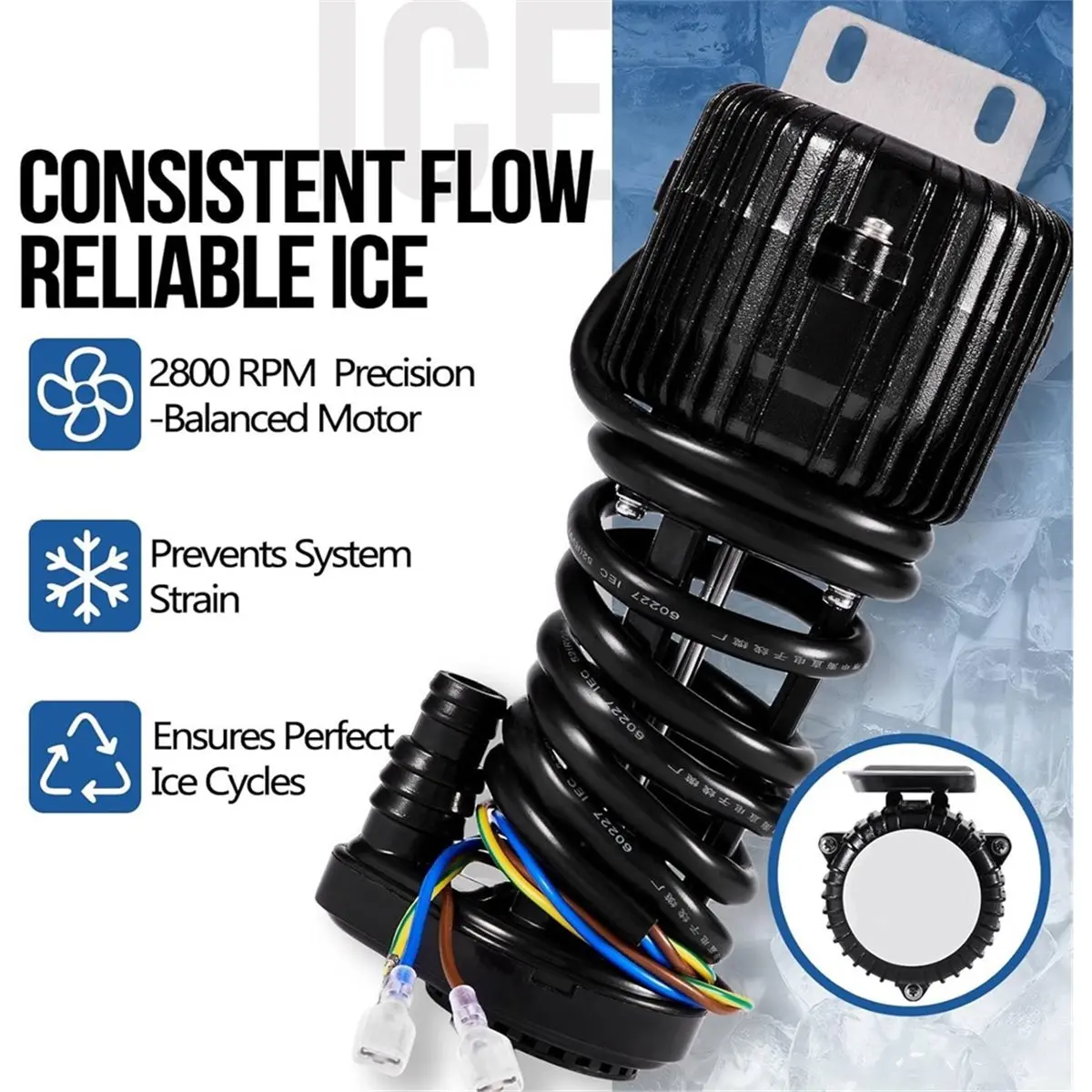 828 Mega Sale Commercial Ice Maker Water Pump Quiet 220v 2W Replacement Part,for Vevor, Cotlin, Scotsman & Hoshizaki