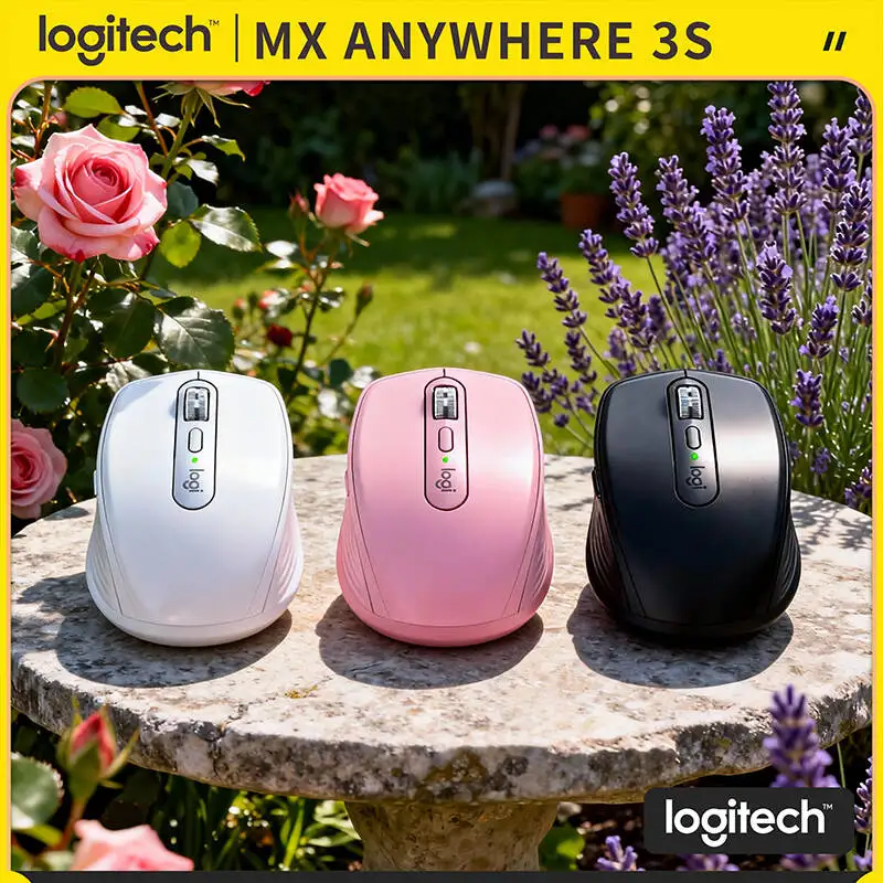

Office MX Anywhere 3S - 8000 DPI Tracking, 3-Device Bluetooth, Fast Charge, Perfect for Desk Work & Office Routine
