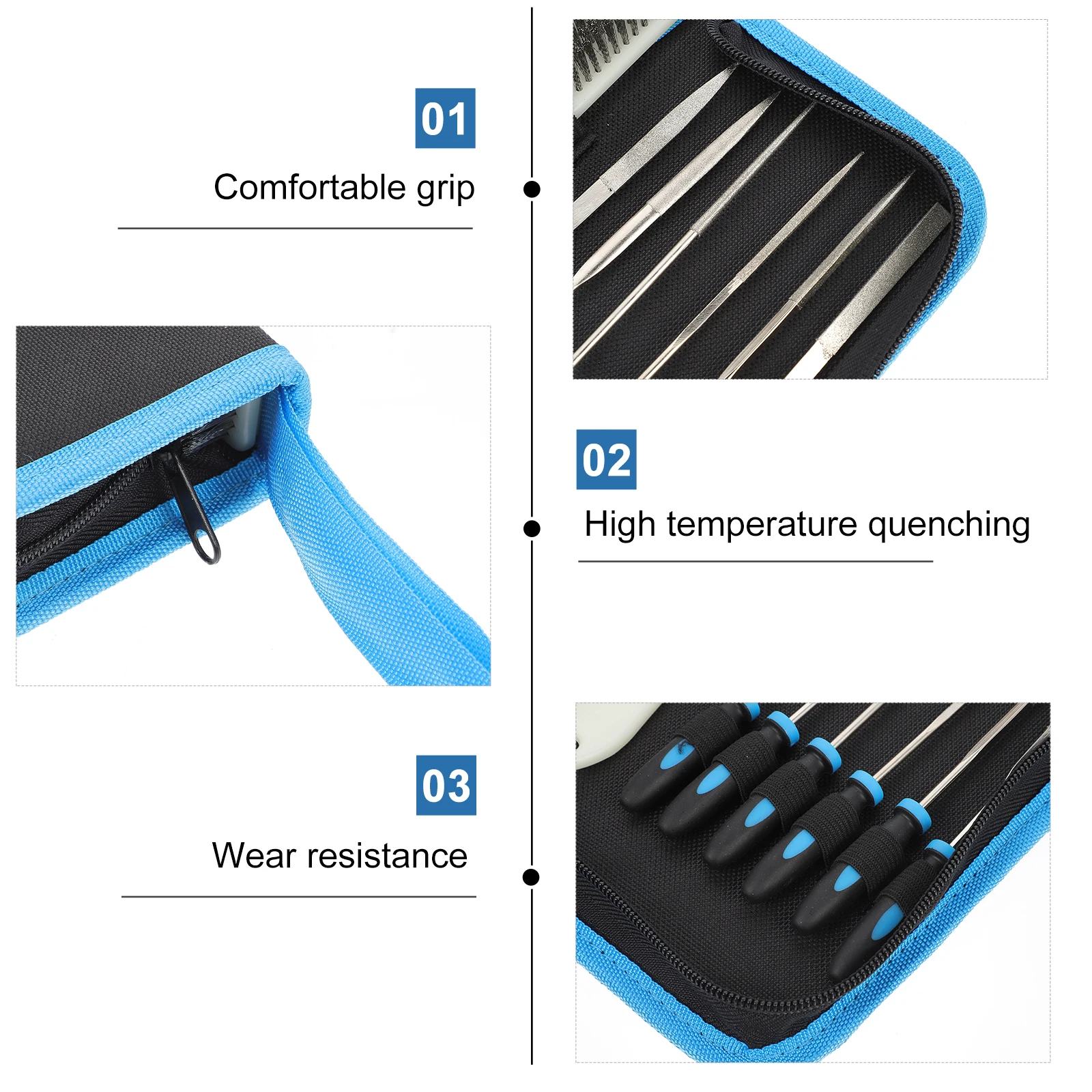 

H File Set Polishing Tool Woodworking Shaping Files Metal Steel Plastic Deburring Tools Practical Grinding Stone Long Lasting