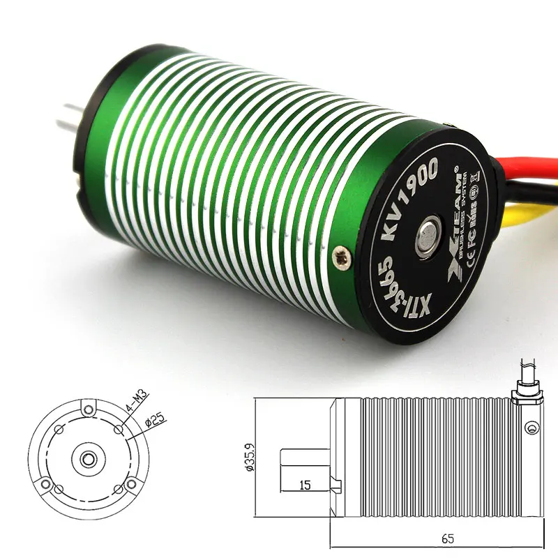 X-TEAM 3665 Waterproof Brushless Motor 850KV 2300KV 2680KV 4500KV 3190KV For 1/10 RC Car Drift Racing Off-road RC Truck Monster view 4