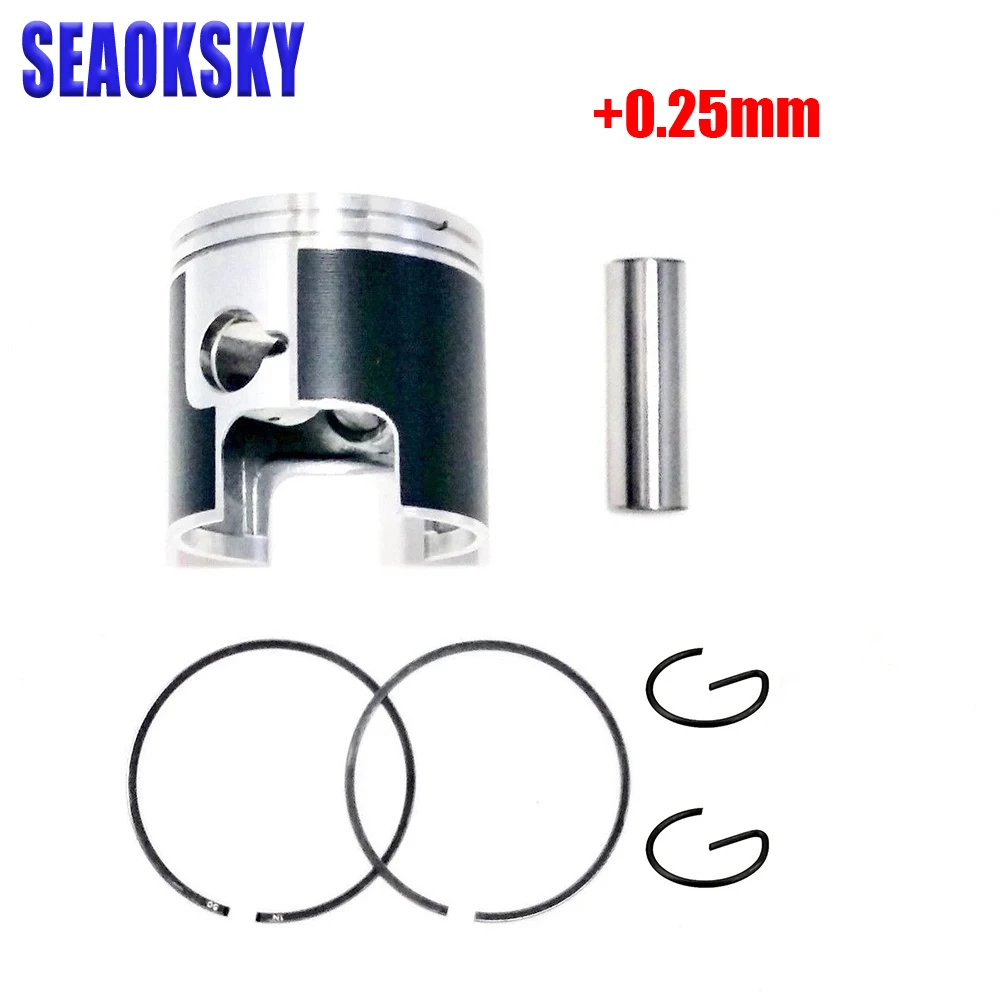 

12110-94400 Piston Kit 12140-94400 Piston Ring 79.25MM(+0.25MM) For Suzuki Outboard Motor DT40 DT40C 12110-94400-000 Boat Engine