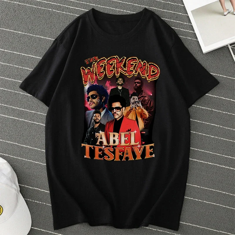 Pop Singer The Weeknd Artist Printed Fashion Man T-shirt Women Harajuku Kawaii Tshirt Streetwear Ullzang T Shirt Korea Style Top