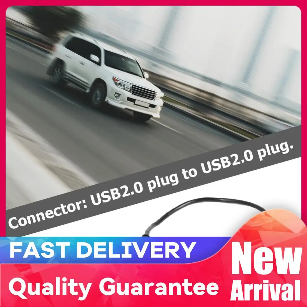 25cm Extension Cord Flush Mount Car Extension Panel Cable Auto Accessories USB 2.0 Port for Toyota Hilux Vigo Fortuner 2004-2012