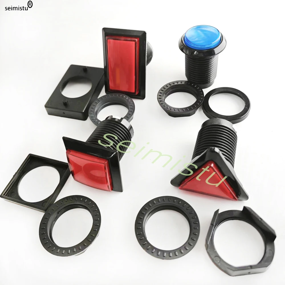 12V LED Arcade-Spiel-Drucktaster mit Mikroschalter in quadratischen, runden, rechteckigen und dreieckigen Designs für Flipper und Schaukelmaschinen DIY – Detail 8