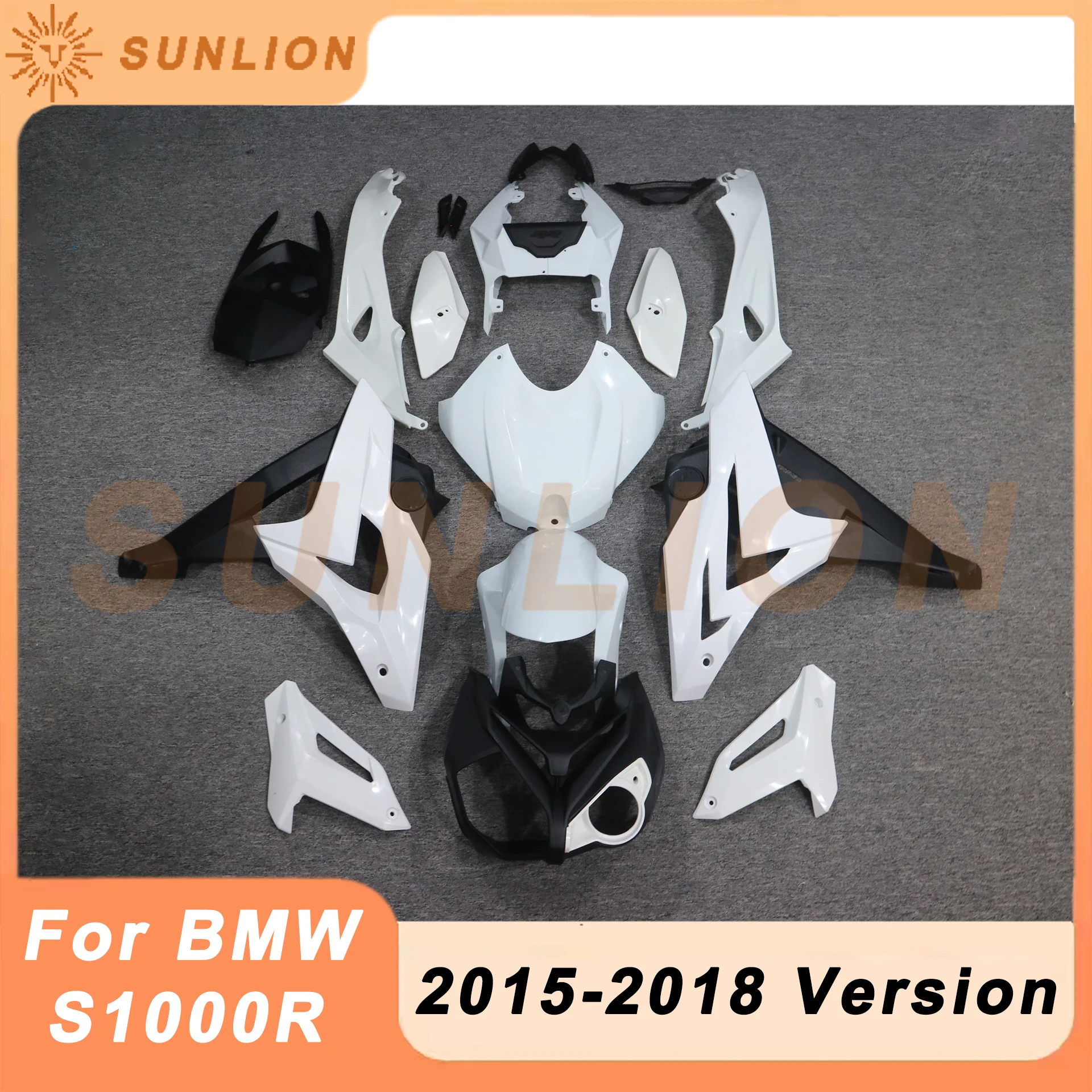 Full Motorcycle Fairing For BMW  S1000R 2014 - 2022 ABS Injection Unpainted / Support Customization