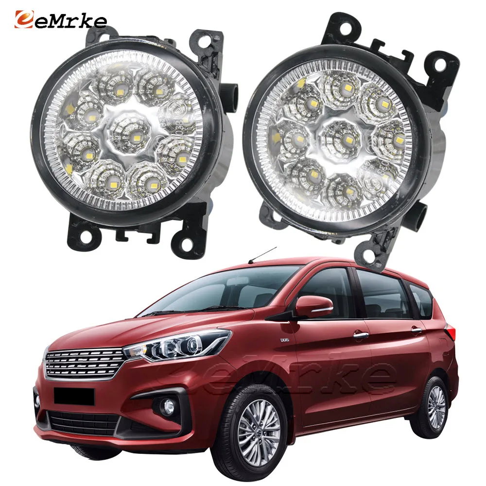 2 X Led Light for Suzuki Ertiga ZE/NC Toyota Rumion Mazda VX-1/Proton Ertiga 2012-2022 Fog Lights Assembly Car Fog Lamp DRL