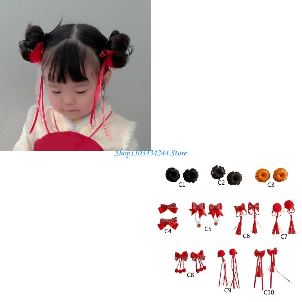 

Банты для волос Шиньон Прекрасная заколка для волос Косплей Повязки на голову для новорожденных