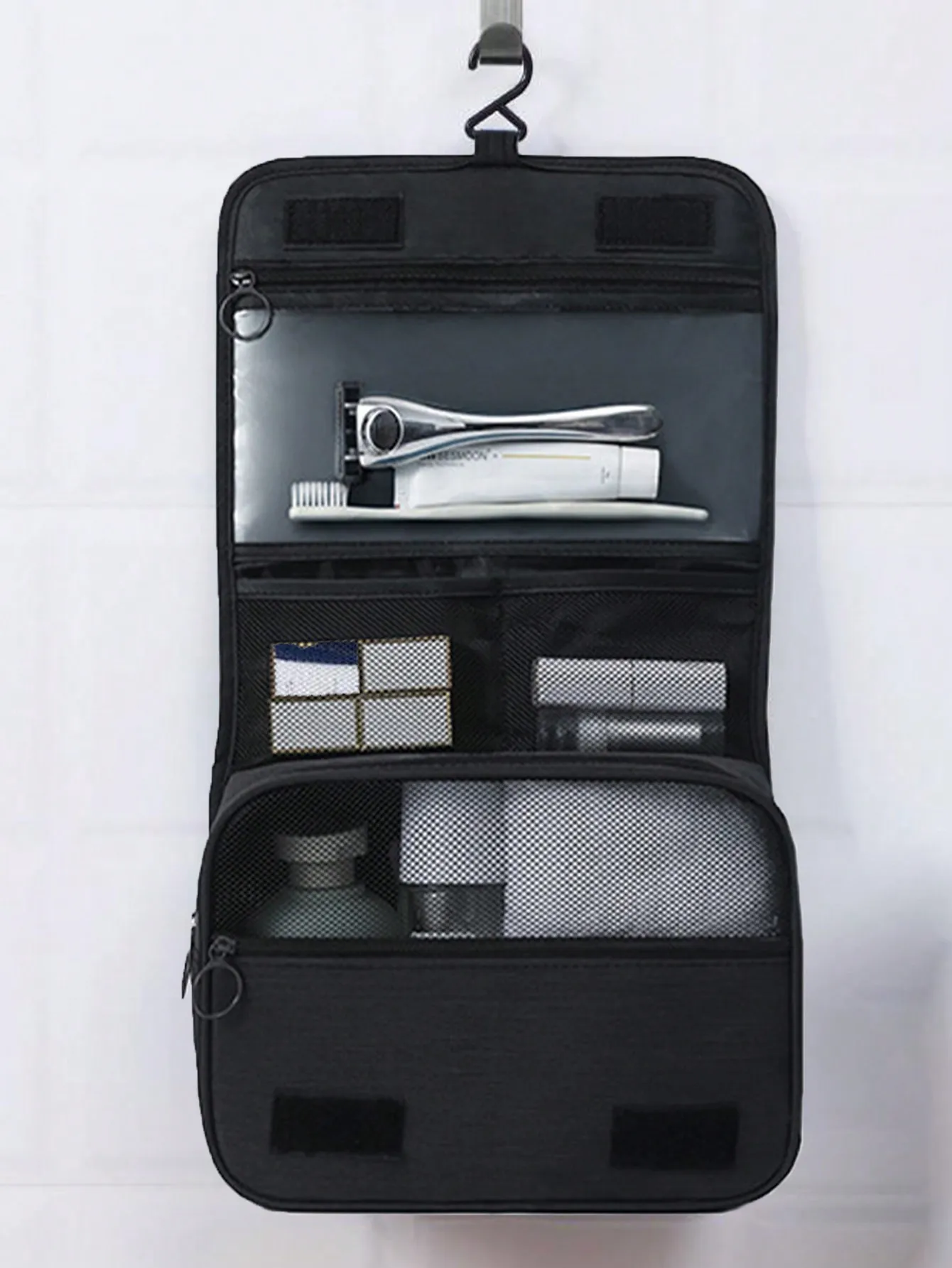 

1pc Travel Hanging Toiletry Bag, For Men Women Travel Shaving Bag, Waterproof Makeup Bag, Wash Bag Makeup Organizer,