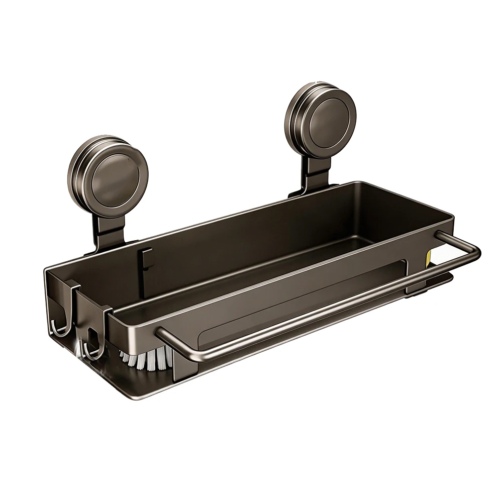For Kitchen Sink Caddy with Rustproof Stainless Steel Frame and Suction Cup Base Drain Tray for Functional Wet Use