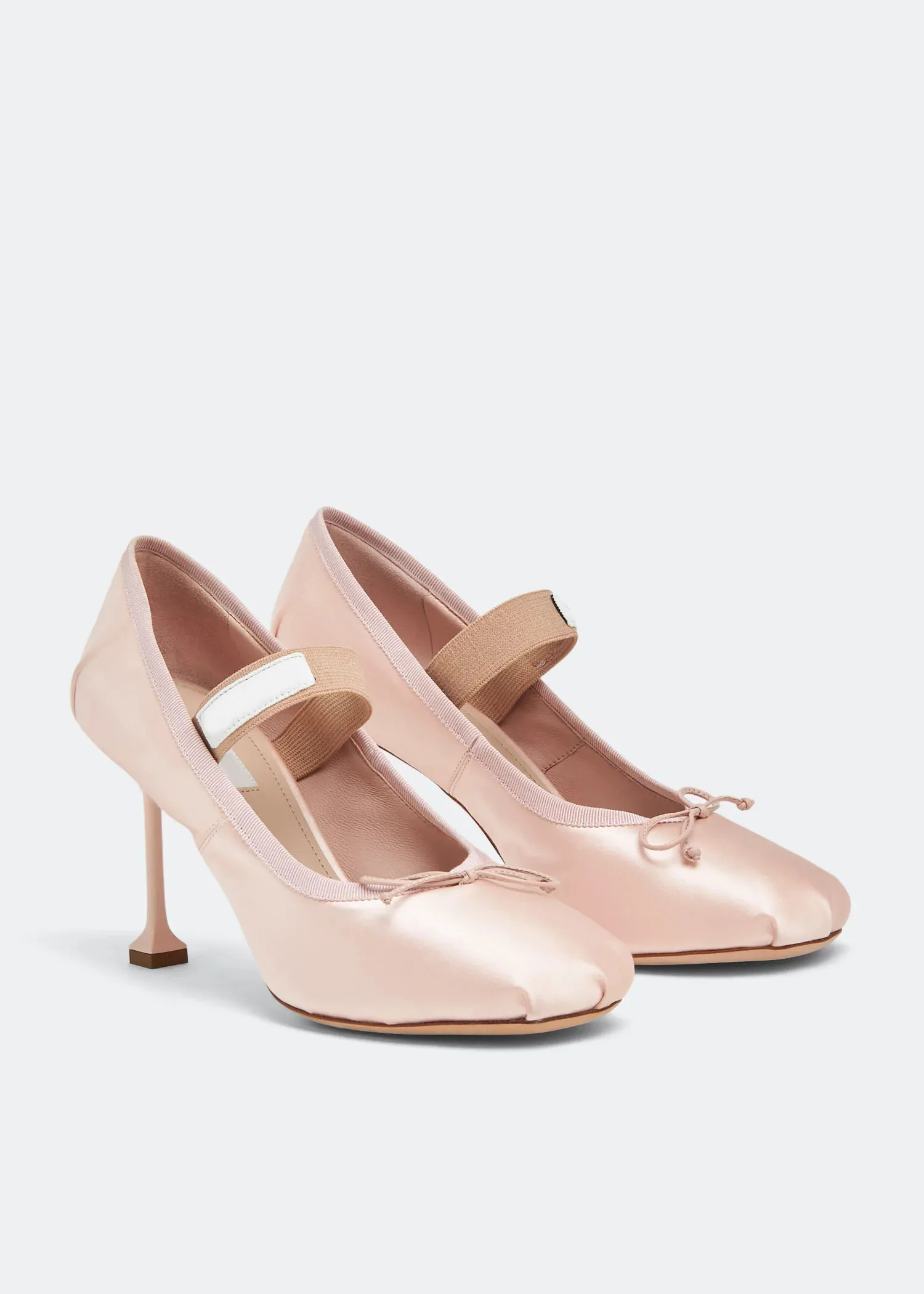 Women's Shoes Satin Ballet Pumps Bow Pink