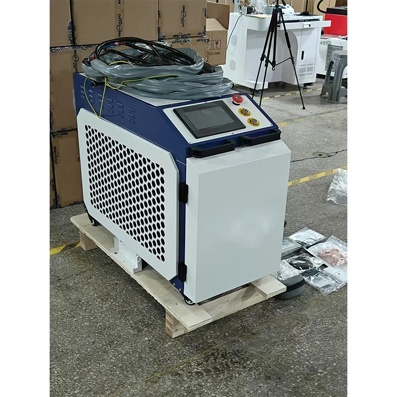 Hot Sale 2000W Fast Speed 5 in 1 Fiber Laser Welding Cleaning Cutting Machine With Small Machine Body Can Move Easily