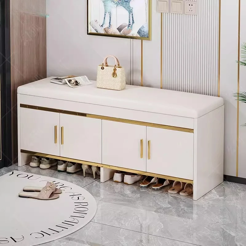 

Designer Luxury Shoe Cabinet Nordic With Seat Entrance Hall Modern Shoe Cabinet Storage Slippers Zapatero Shoemakers Furniture