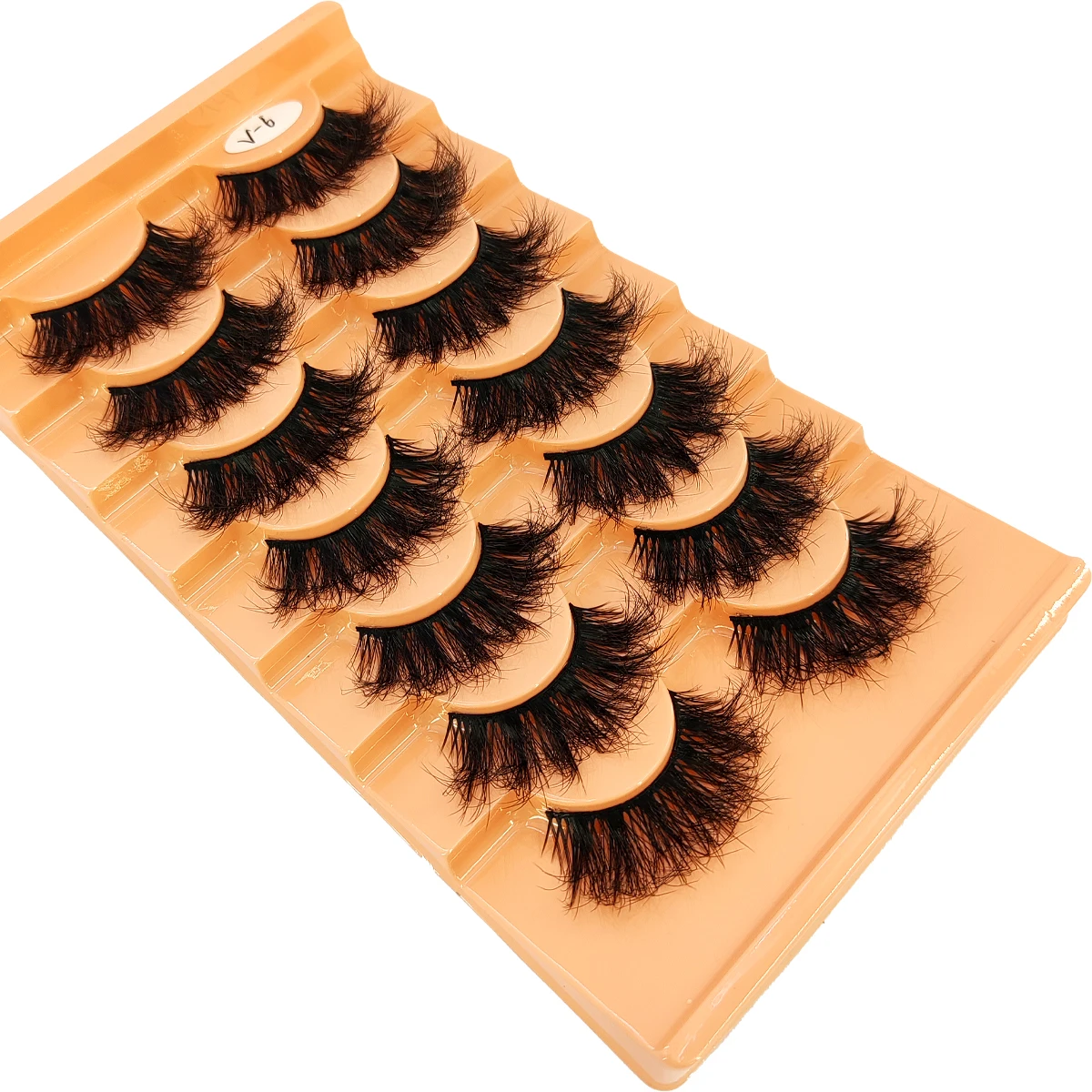 HBZGTLAD 7 ペア人工ミンクまつげ猫まつげふわふわで柔軟なカールまつげナチュラルフェザーまつげ