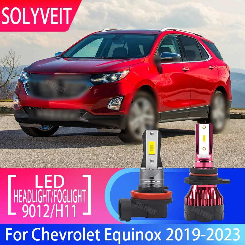 

2/4PCS All Weather LED HIR2 Headlight H11 Fog Light Set Waterproof Dustproof For Chevrolet Equinox 2019 2020 2021 2022 2023