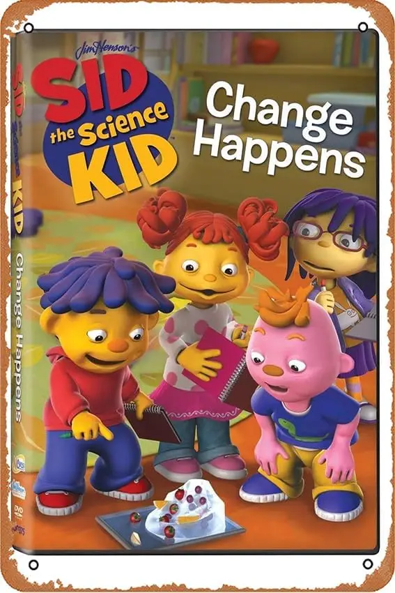 Sid the Science Kid: Change Happens Movie Poster Home Wall Art Decoration Retro Metal Tin Sign 8x12 inch sign