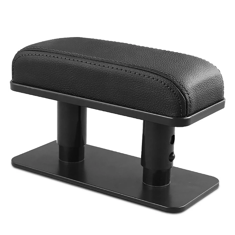 

Car Armrest Left Elbow Bracket Central Right Armrest Box Adjustable Door Armrest Heightening Pad Black+Black