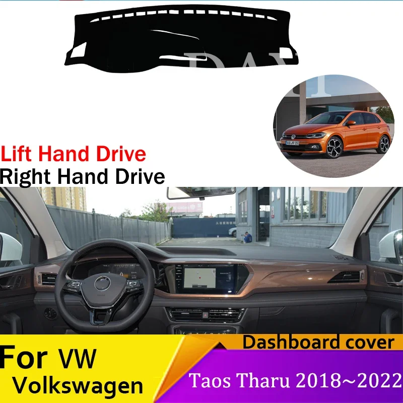 car Anti-Slip Mat Dashboard Cover Pad For Volkswagen Taos Tharu VW 2018~2022 Car Inner Anti-sun Anti-Slip car accessories 2019