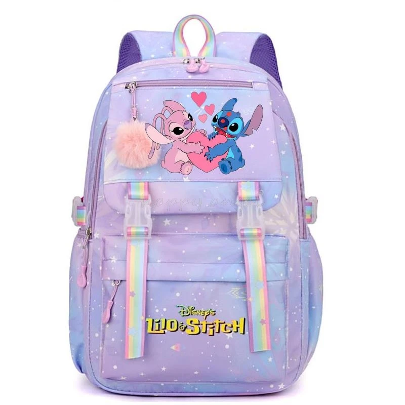 Mochilas de Lilo y Stitch para adolescentes, morrales de lona para ordenador portátil, Mochilas de regalo Kawaii para estudiantes de escuela