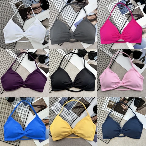 Женский спортивный бюстгальтер для йоги и фитнеса с тонкими бретелями — фото товара