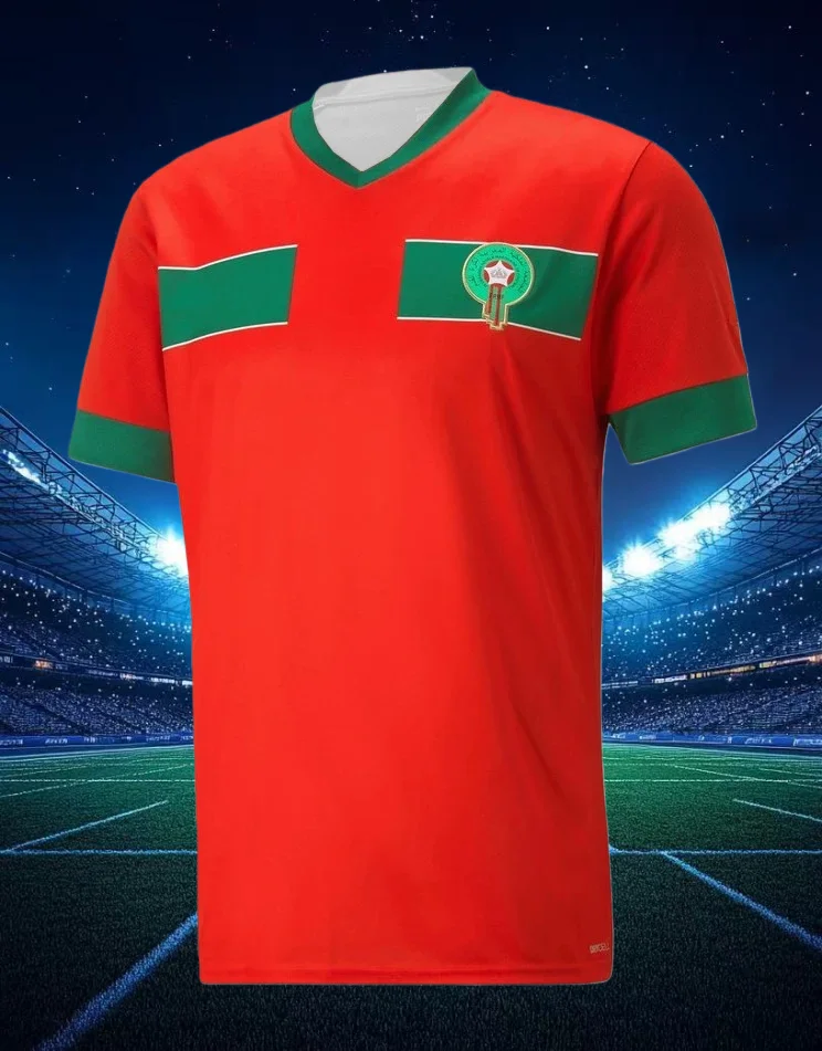 

Футболка для взрослых и детей с 3D-печатью, комплект сборной Марокко, летняя, быстросохнущая, мягкая, удобная, легкая