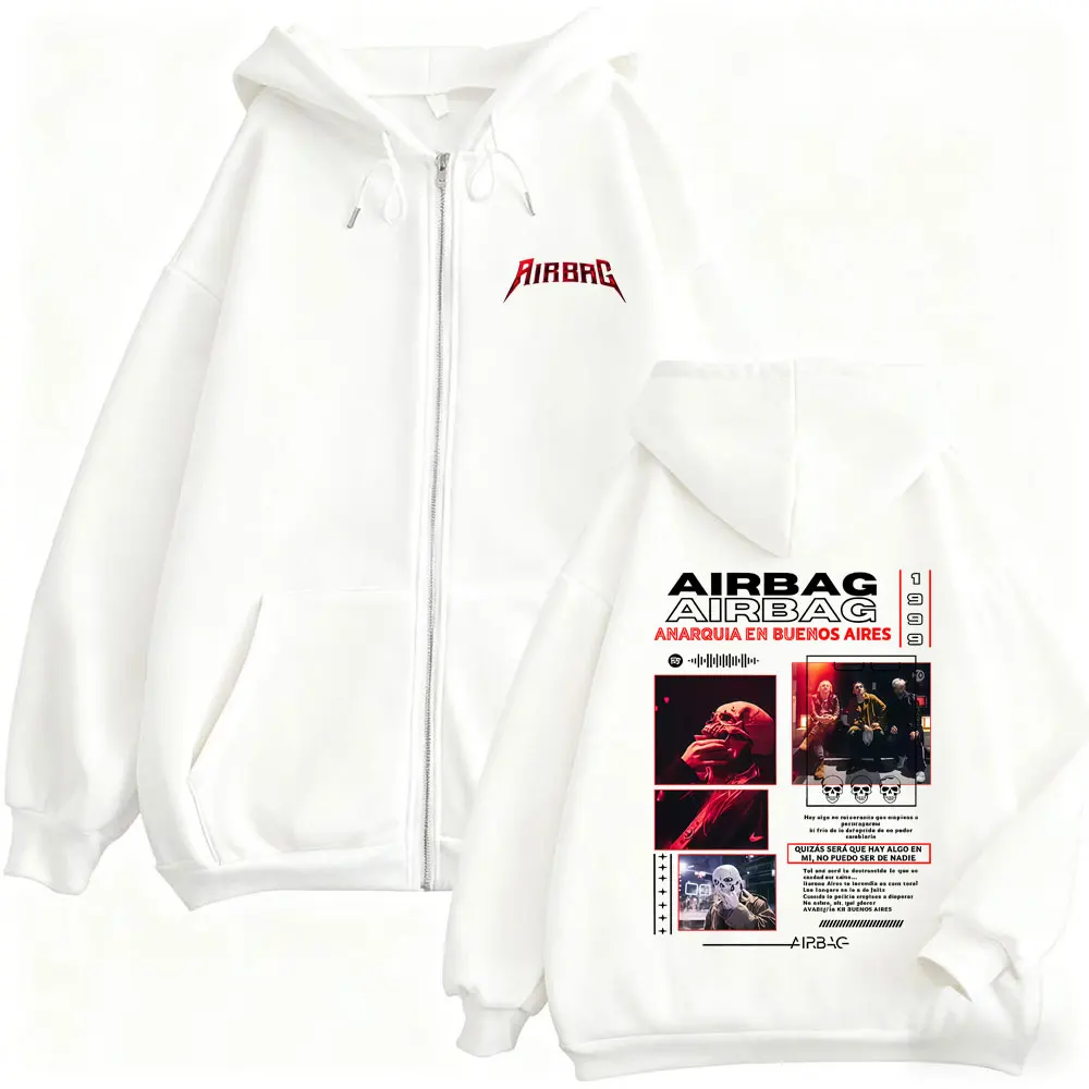 

Airbag Anarquia En Buenos Aires Zipper Hoodie Men Women Clothing Hip Hop Vintage Oversized Zip Up Jacket Male Fashion Streetwear