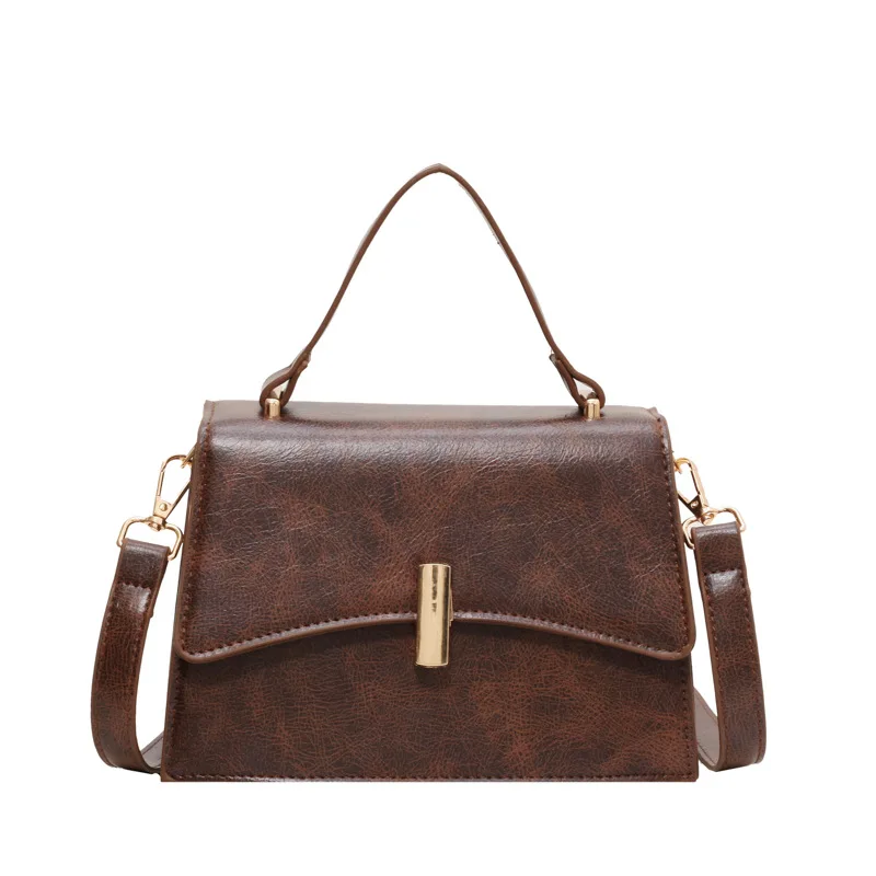 Tas Mini Kotak Vintage 2025 untuk Wanita, Tas Selempang dan Pegangan Atas yang Elegan, Tas Tangan Serbaguna yang Chic, Praktis dan Anggun ​