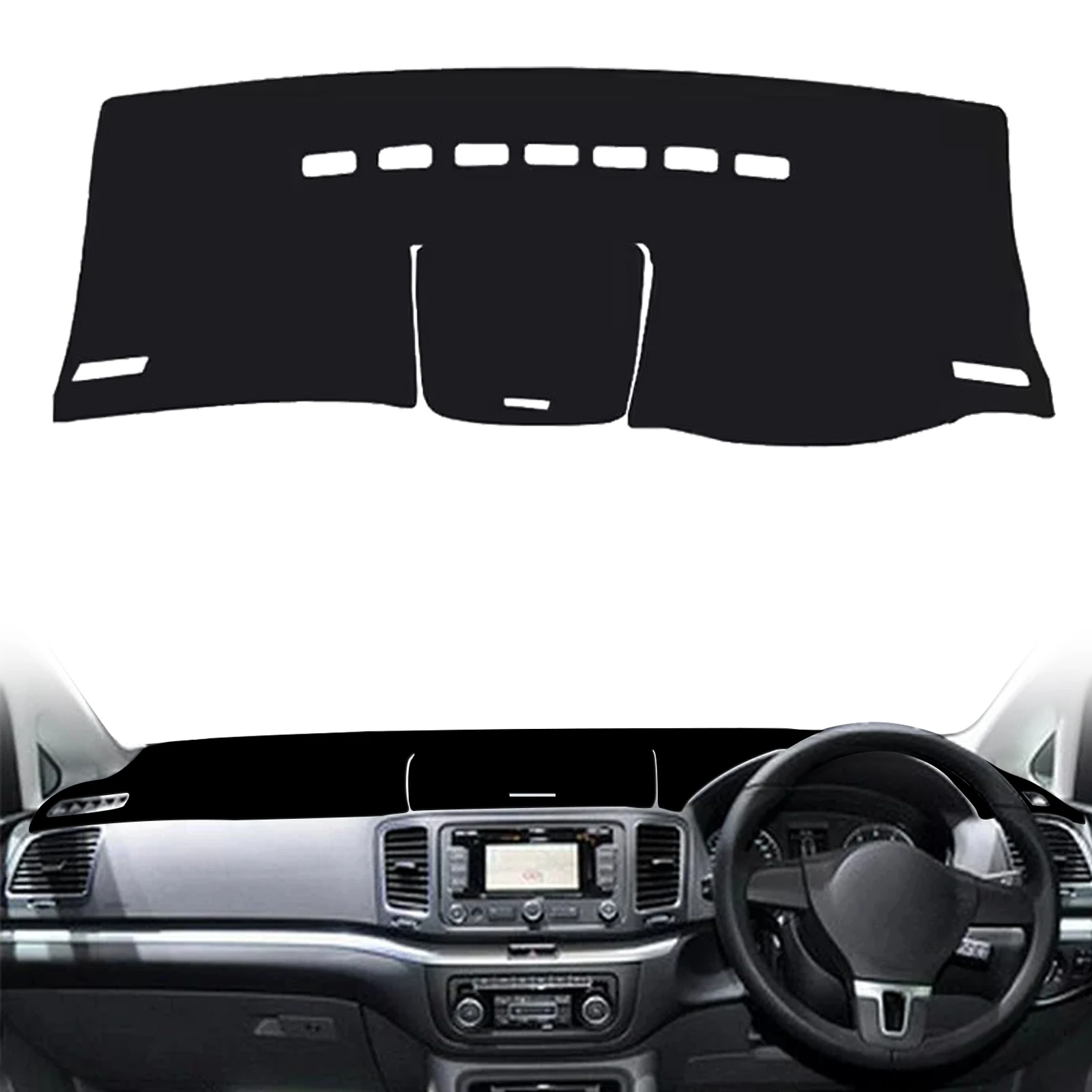 

for VW Sharan 2012-2020 Car Dashboard Cover Sunshade Non‑Slip Protector Dash Mat Interior Decor Pad Accessories