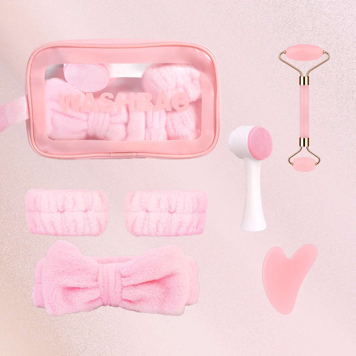 7/5/4PCS facial cleansing and massage combination set, essential items for women, Christmas gifts for mothers and ladies.