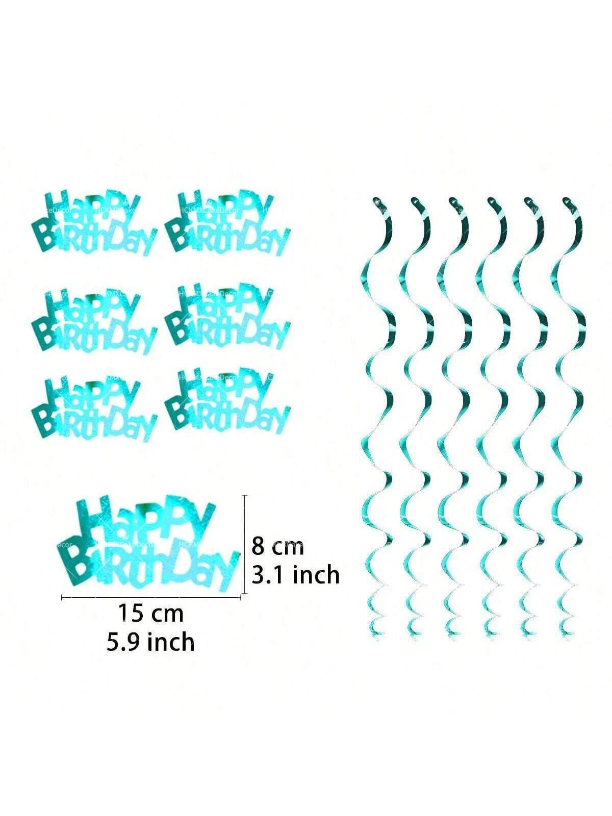 1 Set Happy Birthday Wirbel-Dekorationen Bunte Hängewirbel mit Geburtstagsschildern für Geburtstagsfeiern Girlanden für Erwachsene – Detail 6