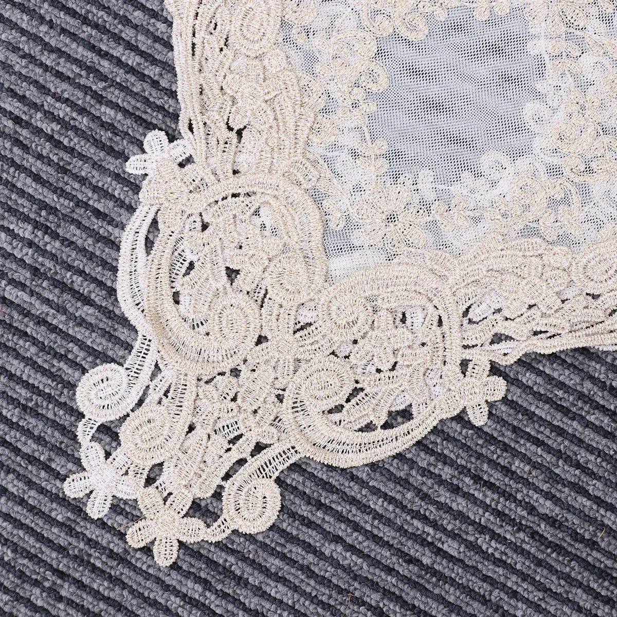 Floral Lace Table Runner Embroidery Tablecloths Decoration Bedside Cover Embroidered