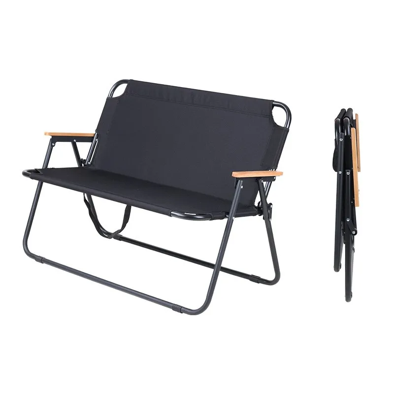 DZ Outdoor Leisure Backrest Folding Picnic Chair Camping Double Foldable Chair Convenient Beach Chair Outdoor Multiplayer Chairs