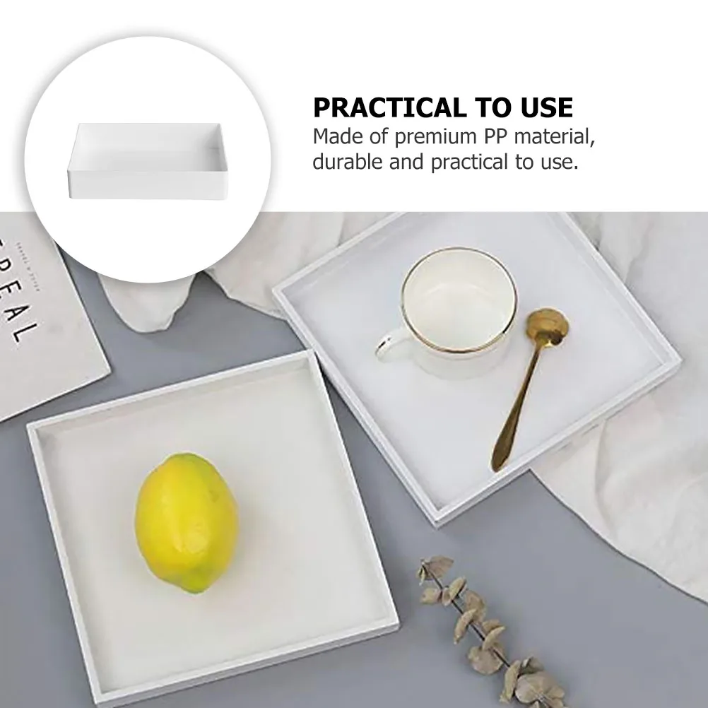 

1pc Reagent Bottle Tray White Pp Plastic Laboratory Storage Organizer Durable Chemical Resistant Leak Proof Utility Tray For