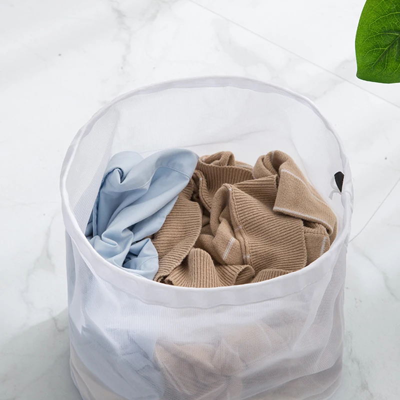 Large Drawstring Mesh Underwear Laundry Basket Washing Bags Organizer Net Washing Machine Bag Large Capacity Dirty Laundry Bag