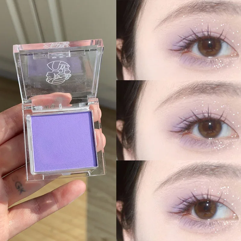 Mattgrünes, einfarbiges, weihnachtlich aufhellendes Lidschatten-Tablett für langanhaltendes, zartes Make-up, wie Rouge, für alle Hauttöne