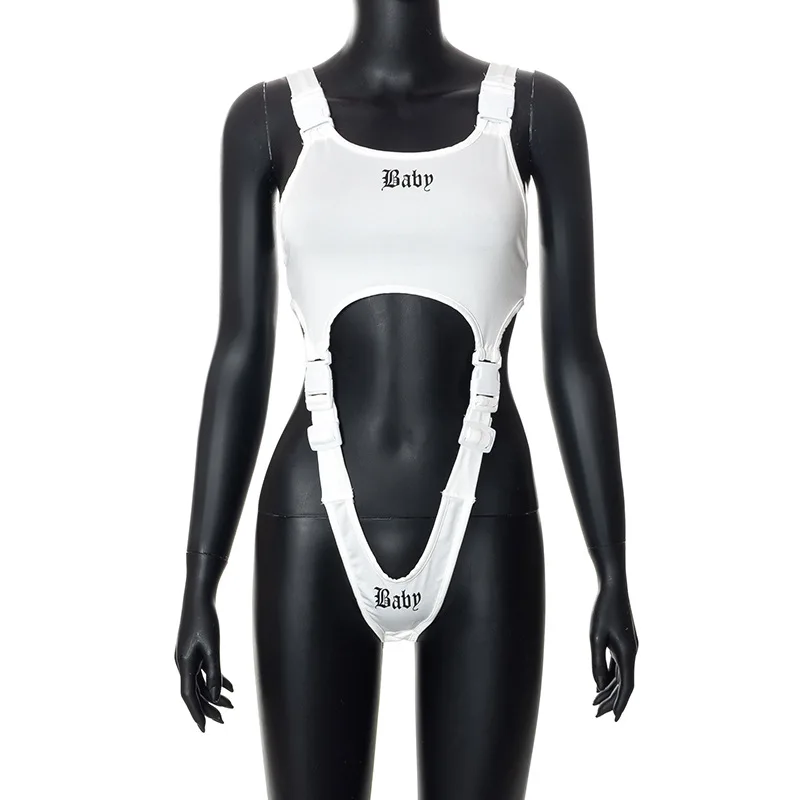 Spiel Kleidung Wildnis Überleben Frauen Schwarz Schnalle Strap Bodysuit Outfits Cosplay Kostüm Unterwäsche Nachthemd Roleplay Dessous