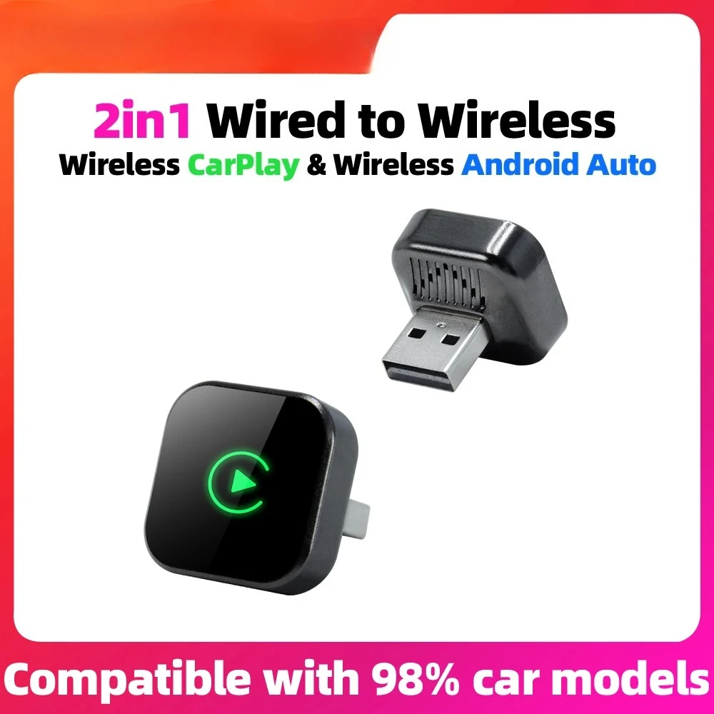 EKIY-dongle inalámbrico CarPlay, adaptador inalámbrico para Android Auto, sistemas inteligentes 2 en 1, caja inteligente AI para