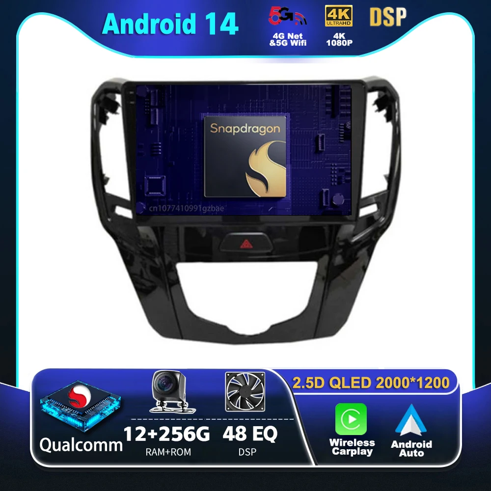 

Android 14 CarPlay Car Radio For GWM Great Wall H1 M4 2012 2013 - 2016 Multimedia Navigation GPS Stereo Auto video 360 Camera BT