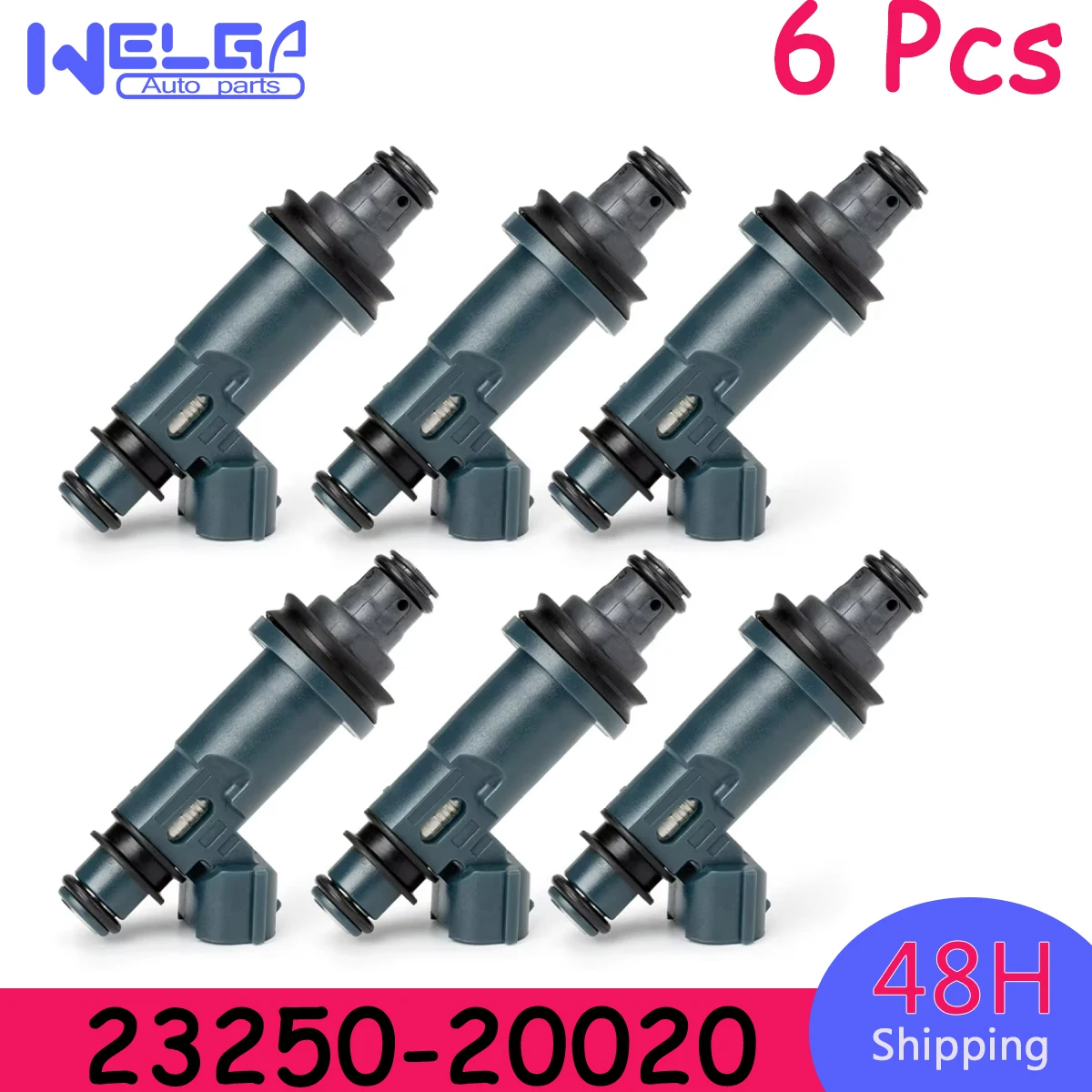 

6PCS OEM 23209-20020 Fuel injector for Toyota Avalon Camry Highlander Sienna Solara 3.0L V6 1999-2004 23250-0A010 23250-20020