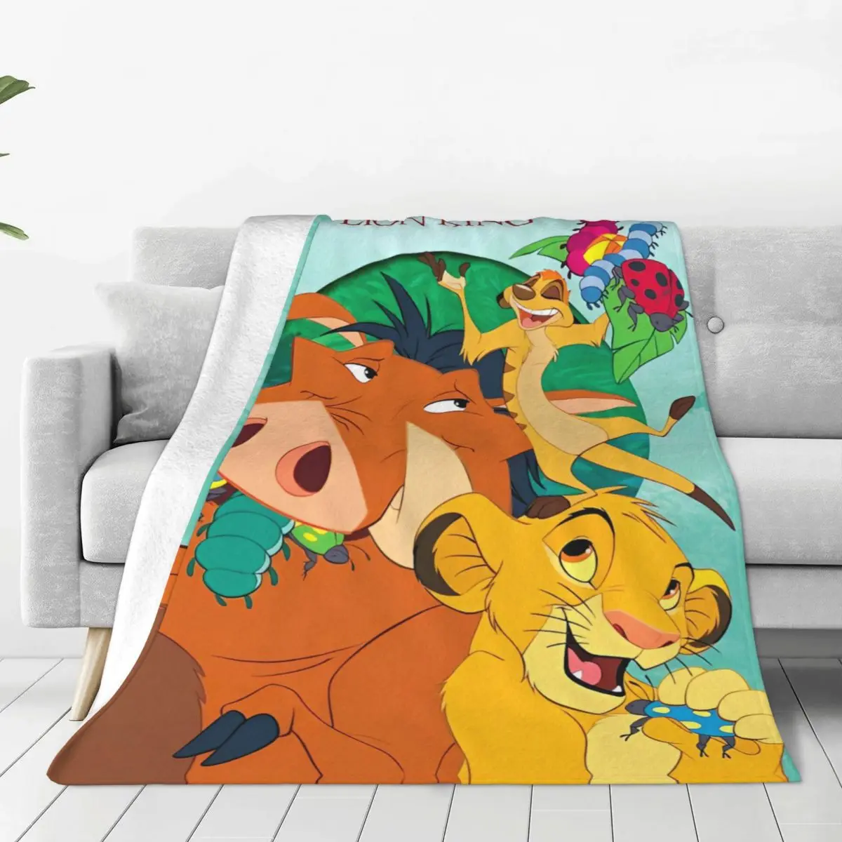 Lion King Simba Cartoon   (1) Blanket Quality Soft Warm Throw Blanket Winter Travel Bedroom Novelty Bedspread