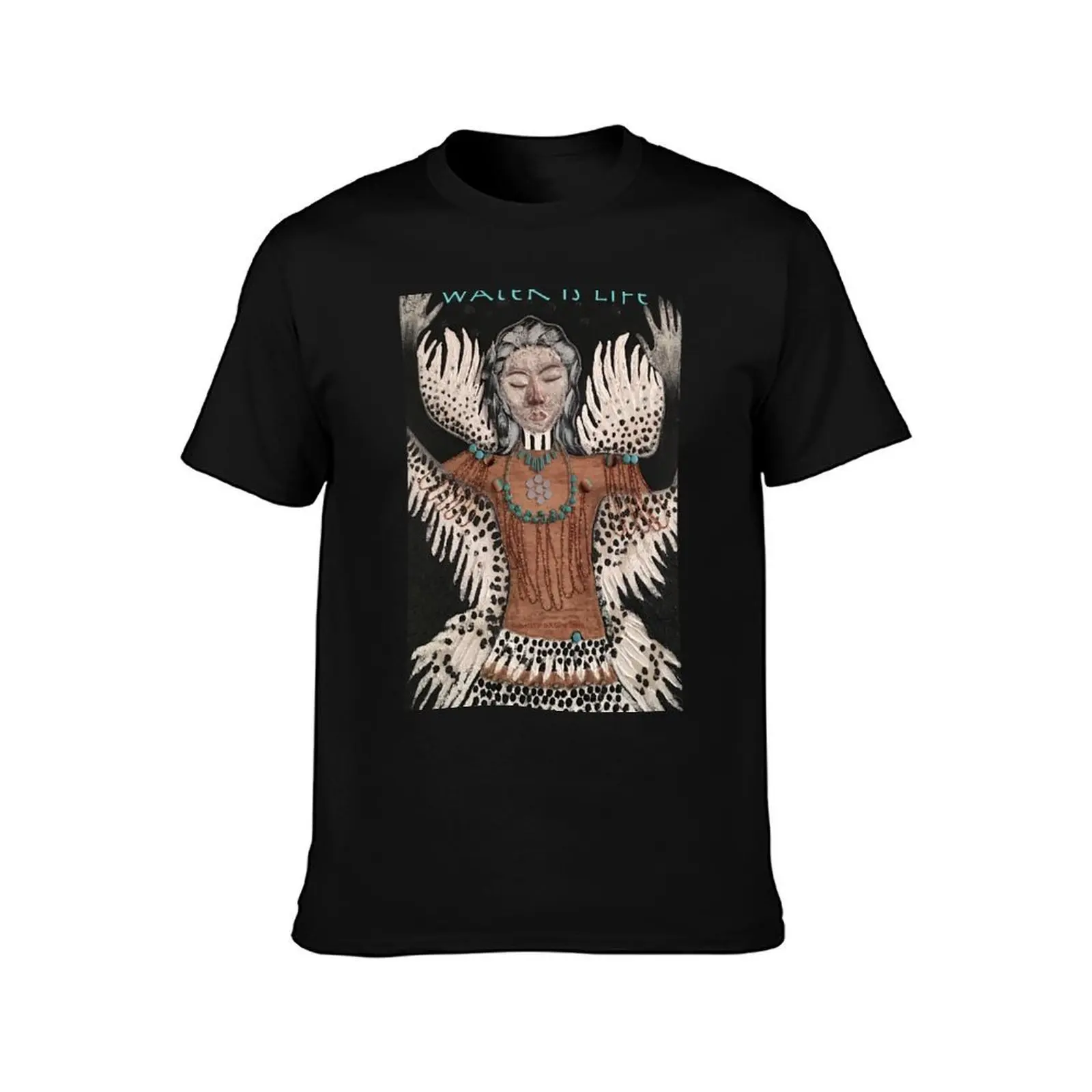 Water Is Life- Oversized Torso T-Shirt, Summer Casual Cotton Tee, Oversized Streetwear Tops, Vintage Graphic Print, 100% Cotton