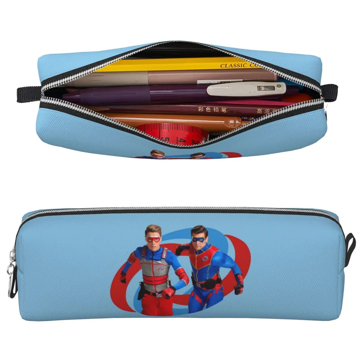 Henry Danger - Action Log Federmäppchen, große Aufbewahrungstaschen für Stifte, Stiftbox für Jungen, Mädchen, Studenten, Federmäppchen, Kosmetiktasche