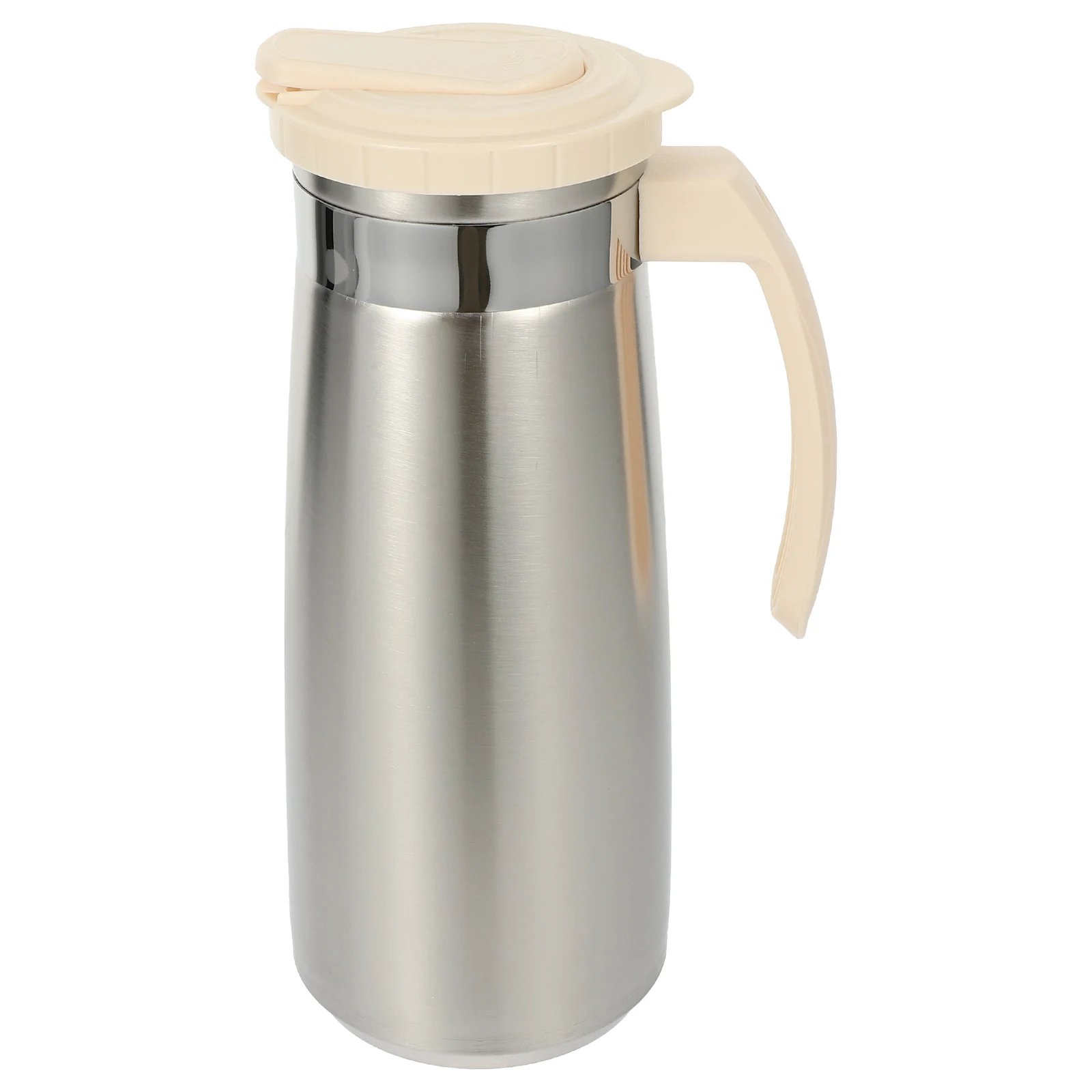

Stainless Steel Cold Water Kettle Leak Proof Grip Handle Easy Pouring For Tea Juice Drinks With Lid Space Saving Kitchen Storage