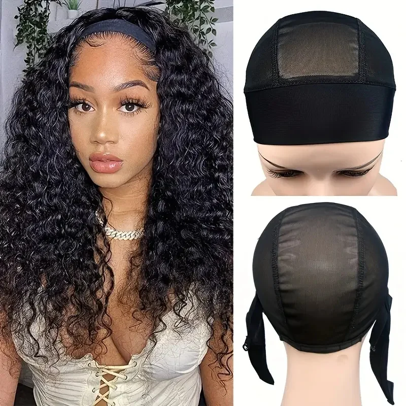 1 piece mesh wig cap with adjustable headband wig cap wig grip cap for making wigs