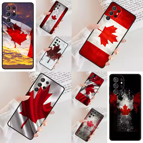 Canada flag Phone Case For Samsung Galaxy S24 S23 S22 S21 Ultra S10 Note 10 Pro S20 Plus FE S9 S8 Cover